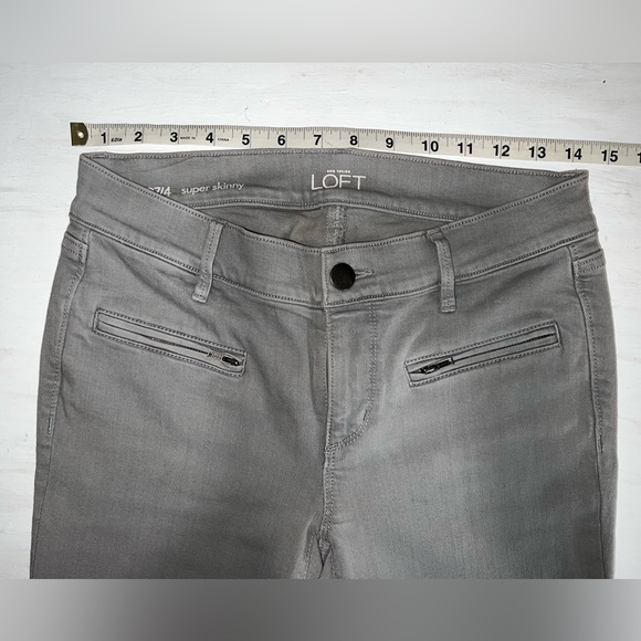 Women Jean Ann Taylor LOFT27/4 grey - Picture 3 of 6